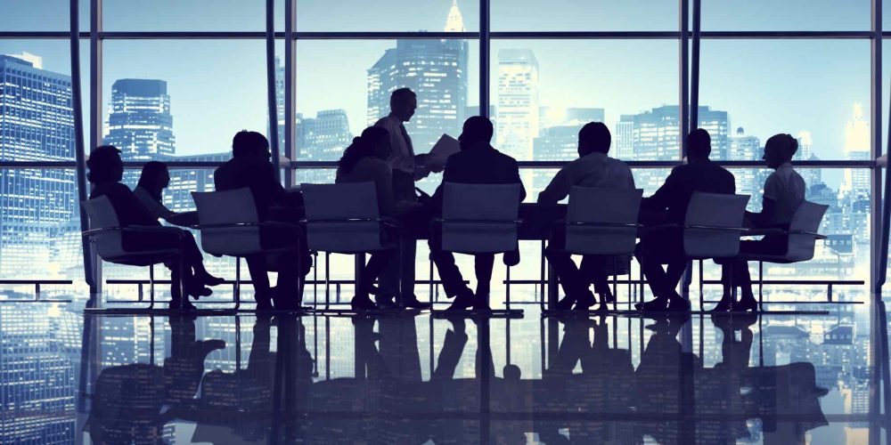 Affärsmöte i New York City Office